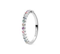 Sif Jakobs Sterling Silver Multicoloured Zirconia Sarzana Ring SJ-R2750-XCZ - Size 52 - Sterling Silver / Rhodium Plated / Zirconia