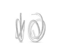 Sif Jakobs Sterling Silver Spirale Grande Earrings SJ-E2591-CZ - - 925 Sterling Silver