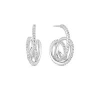 Sif Jakobs Sterling Silver Spirale Piccolo Earrings SJ-E2590-CZ - Polished - 925 Sterling Silver