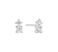 Sif Jakobs Sterling Silver White Zirconia Lucente Due Earrings SJ-E2702-CZ - Sterling Silver / Rhodium Plated / Zirconia