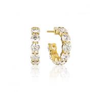 Sif Jakobs White Zirconia Belluno Creolo Earrings SJ-E42115-CZ-SG - Classic - Gold Plated / Zirconia