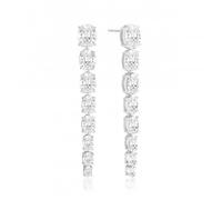 Sif Jakobs White Zirconia Ellisse Lungo Otto Earrings SJ-E2324-CZ - - 925 Sterling Silver / White Zirconia