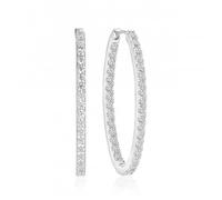Sif Jakobs White Zirconia Ellisse Medio Earrings SJ-E2313-CZ - Timeless - 925 Sterling Silver / White Zirconia