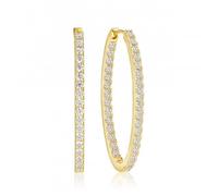 Sif Jakobs White Zirconia Ellisse Medio Earrings SJ-E2313-CZ-YG - Timeless - 18k Gold Plated / White Zirconia