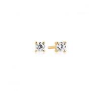 Sif Jakobs White Zirconia Princess Piccolo Earrings SJ-E3MMRD-CZ-YG - Gold Plated / Zirconia