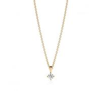 Sif Jakobs White Zirconia Princess Piccolo Pendant SJ-P4MMRD-CZ-YG-45 - - Gold Plated / Zirconia