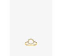 Sif Jakobs Womens Gold Biella Altro Piccolo 18ct Yellow Gold-plated Sterling-silver and Zirconia Ring S