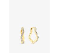 Sif Jakobs Womens Sif Jakobs Ellera Waves Grande 18ct Yellow-Gold Plated Sterling-Silver Hoop Earrings 18K Gold Plated 1 Size