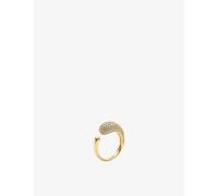 Sif Jakobs Womens Sif Jakobs Goccia Piccolo 18ct Yellow Gold-Plated Sterling-Silver and Cubic Zirconia Ring Gold K