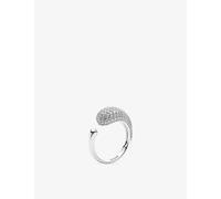 Sif Jakobs Womens Sif Jakobs Goccia Piccolo Rhodium-Plated Sterling-Silver and Cubic Zirconia Ring Silver O