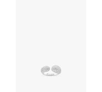 Sif Jakobs Womens Sif Jakobs Goccia Sterling-Silver and Zirconia Open Ring 925 Sterling Silver N