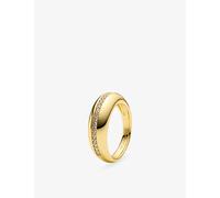 Sif Jakobs Womens Sif Jakobs Palermo 18ct Yellow-Gold Plated Sterling-Silver and Cubic Zirconia Ring Gold O
