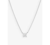 Sif Jakobs Womens Silver Ellera Quadrato Sterling-silver and Zirconia Pendant Necklace 45cm