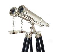 SIFAAT WORLD 62'' Floor Standing Admirals Nickel Finish Binoculars, (62 Inches, Color : Silver) Binoculars for Adults, Nautical Home Decor