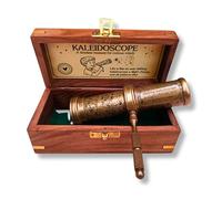 SIFAAT WORLD Personalised Kaleidoscope, Handmade Kaleidoscope with Wooden Box, Engraved Kaleidoscope, Educational Vintage Collection, Any Occasion Gift for Son & Daughter