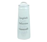 Sifcon Ceramic Grey Pasta Jar Spaghetti Food Container Jar Canister With Airtight Lid