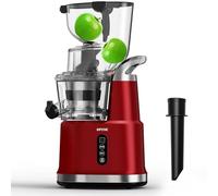 SIFENE AMR8824 Cold Press Machines, Big Mouth 83mm Opening Whole Slow Masticating Juicer, Easy-Clean Extractor Maker for Full-Bodied Fruit & Veg Juice, Plastic Stainless Steel, Pure Red