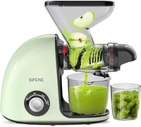 SiFENE Slow Masticating Cold Press Juicer Machines for Fruit Vegetable, Juice Yield Maker Extractor with Dual Mouth, Quiet Motor Anti-Clog System (Green)