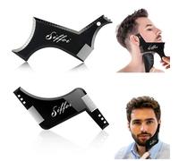 Siffoi 2PCS Men's Beard Shaping Styling Tool Set with Comb, 2025 Version Precision Edging for Jaw, Cheek & Neck Lines, Works with All Beard Razors & Trimmers (Large Size)