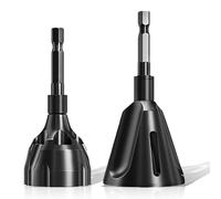 SIFFOI 2PCS Tungsten YG8 Carbide Chamfer Set, Professional External Burr Removal Deburring Drill Bit, Fits for 1/8"-3/4" Solid & 3/16"-1" with Chip Discharge Notch, Quick-Release 1/4" Hex Shank