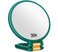 Sifolo 30x Magnifying Mirror Travel Hand Mirrors with Handle - Double Side Handheld Mirror with 1X 30X Magnification & Adjustable Handle/St