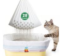 Sifting litter bags with 7-Day Litter System, Heavy Duty Thickened litter liners, 37x18 Inch (28 Pack) For Most Litter Boxes and Cat Supplies