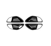 SIFUSM Car Interior Door Handle for Benz E Class 2016 2017 2018 2019 2020 2021 Car Interior Door Handle Door Bowl Cover Trim Frame Black/Carbon Fiber Inner Door Handle(Black)