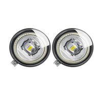 SIFUSM Work Lights Fog Lamps 2 X For Jeep For Grand For Cherokee 2005 2006 2007 2008 2009 2010 Car Angel Eye DRL Fog Daytime Running Lamp H10 LED Fog Light Assembly(White and White)