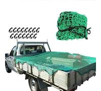 sigaer Safety Net Cargo Net For Pickup Truck, Truck Cargo Netting And Roof Rack Cargo Net Trailer Luggage Net Heavy Duty Tie-Down Mesh(Color : Green, Size : 2.5x3.5m)