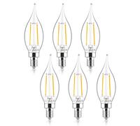 Sigalux E12 Candelabra Bulb 40 Watt Equivalent,300LM LED Chandelier Light Bulbs Dimmable, CA10 Flame Tip Candle Light Bulbs 2700K Soft White, E12 LED Bulb for Chandeliers, Ceiling Fan, Pendant, 6 Pack