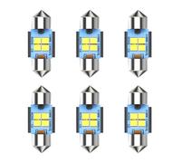 SIGANDG 6 Pcs 31MM Festoon LED Car Bulb,DC12-24V 4 SMD 2835 400LM LED Dome Reading 6500K(Xenon White) Bulbs Car Interior Light Replacement License Plate Lights Map Lamps No Polarity-2 Years Warranty