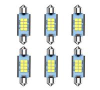 SIGANDG 6 Pcs 39MM Festoon LED Car Bulb,DC12-24V 8 SMD 2835 600LM LED Dome Reading 6500K(Xenon White) Bulbs Car Interior Light Replacement License Plate Lights Map Lamps No Polarity-2 Years Warranty
