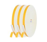 SIGANDG Foam Seal Tape, Draft Excluder for Windows, 3 Rolls 6mm(W) x 1.5mm(T) Total 15M Long, for Door Window Against Cold Draught/Anti-Collision/Soundproof/Waterproof/Dustproof