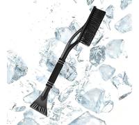 SIGANDG Ice Scraper with Snow Brush 2IN1, Ice Scraper for Car Windscreen, Detachable for Car Windscreen and Snow Brush with Ergonomic Foam handle for Cars, Trucks, SUV (Black)