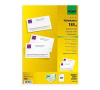 Sigel 185gsm Print Your Own Business Cards For Inkjet and Laser Printers - 600Pk