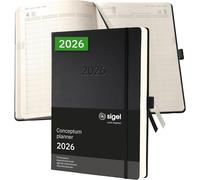 Sigel 2026 Conceptum Appointment book A4+ Hardcover Black