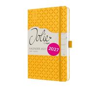 SIGEL 7J117 Weekly planner Jolie 2027-1 year - approx. A5 - Mango Yellow - 2 pages = 1 week - hardcover - 80 gsm - yellow - 174 p. - FSC-certified