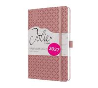 SIGEL 7J129 Weekly planner Jolie 2027-1 year - approx. A5 - Dusty Red - 2 pages = 1 week - hardcover - 80 gsm - dusty red - 174 p. - FSC-certified