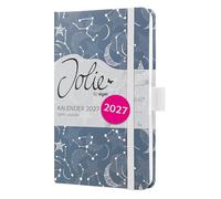 SIGEL 7J348 Weekly planner Jolie 2027-1 year - approx. A6 - Cosmic Fantasy Blue - 2 pages = 1 week - hardcover - 80 gsm - blue/white - 174 p. - FSC-certified