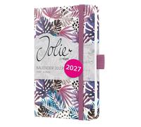 SIGEL 7J354 Weekly planner Jolie 2027-1 year - approx. A6 - Violet Jungle Fever - 2 pages = 1 week - hardcover - 80 gsm - purple/berry/blue - 174 p. - FSC-certified