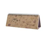 SIGEL 7J900 Desktop planner Jolie 2027-1 year - 1/2 A4 landscape - Romantic Flowers - 2 pages = bottom week/top planning page - hardcover - 100 gsm - brown/purple/beige - 126 p. - FSC-certified