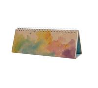 SIGEL 7J901 Desktop planner Jolie 2027-1 year - 1/2 A4 landscape - Rainbow Flow - 2 pages = bottom week/top planning page - hardcover - 100 gsm - blue/yellow/purple/pink - 126 p. - FSC-certified