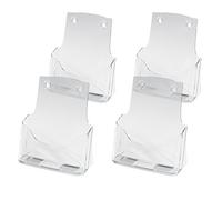 SIGEL Acrylic Tabletop brochure Holder 17 x 20 cm - Pack of 4 | LH112, tabletop or wall-mounted, permanently UV-resistant, clear acrylic