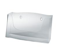 SIGEL LH118 Wall-Mounted Literature Holder, for A4 landscape, uv resistant acrylic, clear, 1 Piece