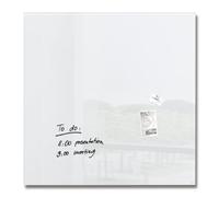 SIGEL Artverum Glass Magnetic Board 100 x 100 cm | GL201, glossy surface, safety glass, 2 neodymium magnets, extra white
