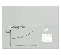SIGEL Artverum Glass Magnetic Board 120 x 90 cm | GL213, glossy surface, safety glass, 2 neodymium magnets, grey