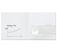 SIGEL Artverum Glass Magnetic Board 200 x 100 cm | GL225, glossy surface, safety glass, 2 neodymium magnets, extra white