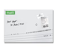 SIGEL Artverum Glass Magnetic Board 60 x 40 cm | GL284, matt surface, safety glass, 3 neodymium magnets, white birds