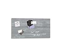 SIGEL Artverum Glass Magnetic Board 91 x 46 cm | GL148, glossy surface, safety glass, 3 neodymium magnets, grey