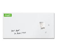 SIGEL Artverum Glass Magnetic Board 91 x 46 cm | GL546, matt surface, safety glass, 3 neodymium magnets, extra white